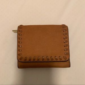 REBECCA MINKOFF Coin Pouch Clutch Wallet Suede Lea